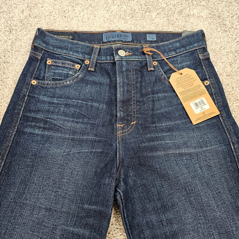 Lucky Brand Womens‎ Authentic Straight Crop Jeans Dark Wash Size 2/26 NEW